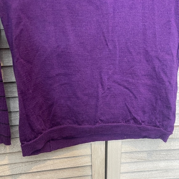 Smartwool Women’s Purple V-Neck Sweater Size M - Picture 6 of 7